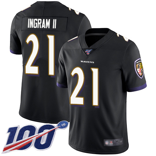 Baltimore Ravens Limited Black Men Mark Ingram II Alternate Jersey NFL Football 21 100th Season Vapor Untouchable